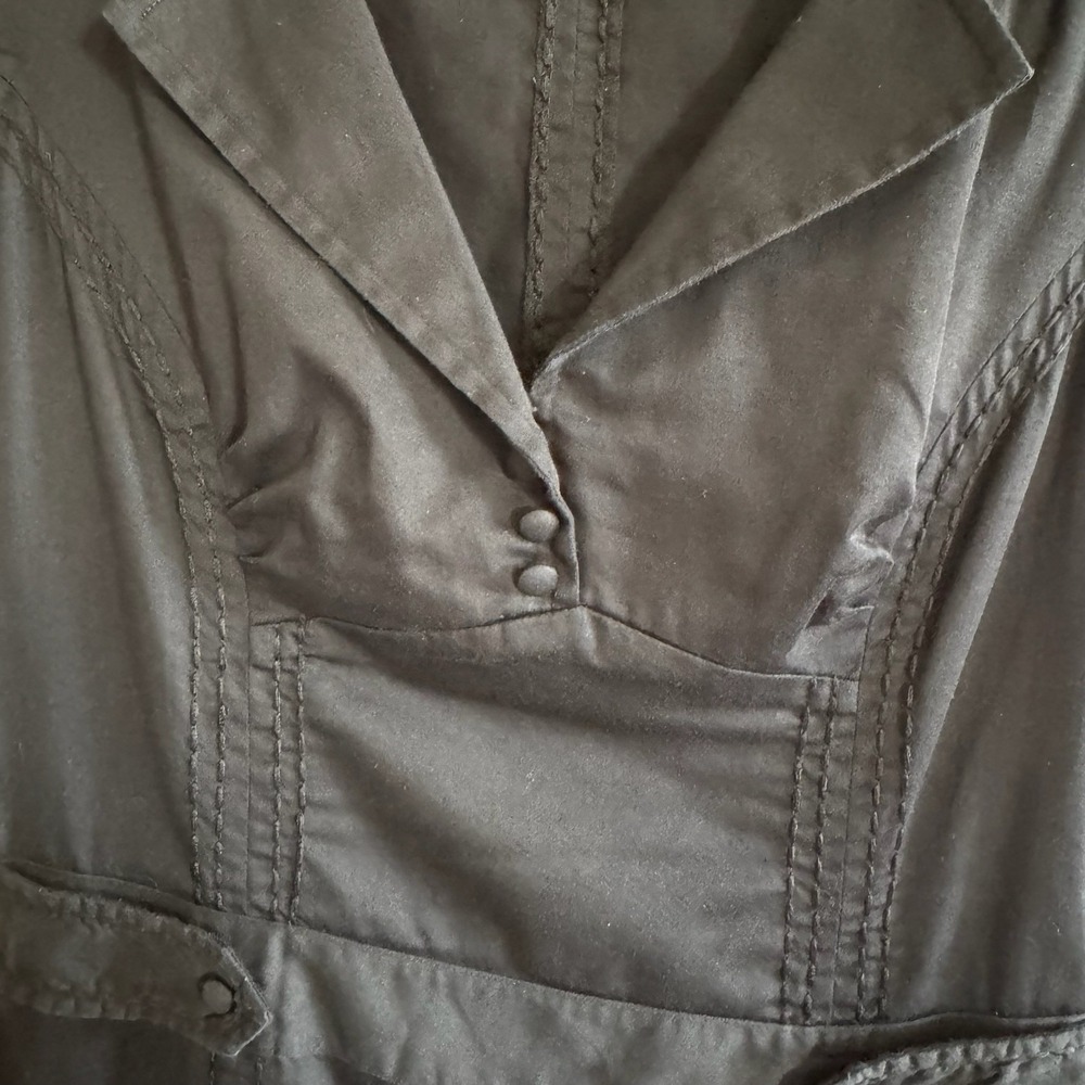 Ted Baker 90s Y2K Black Dress Whimsigoth Pin Up Size 1 Small Rockabilly Pleated - Picture 4 of 14